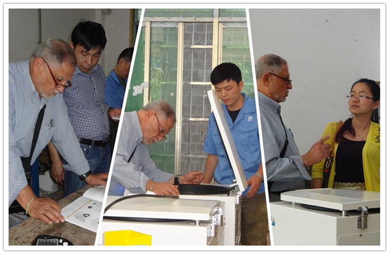 阿尔及利亚客户考察离心机生产